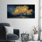 Wall Art For Living Room Gold Tree Of Life Landscape Print Painting Modern Canvas Art Wall Decor Prints Abstract Wall Decor Picture For Bedroom Apartment Office Wall Artwork Can Be Hung 24"X48"