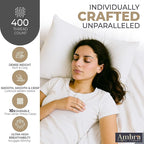 Ultra Soft Pillow Protectors 400TC Set of 2 Breathable Pillow Covers 100% Protection Against Stains, Dust & Dirt - Machine Washable
