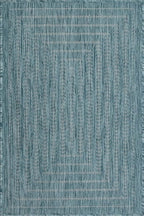 Adiva Rugs Outdoor Indoor Area Rug, Weather Resistant, Easy to Clean, Stain Resistant Floor Mat for Dining Room, Backyard, Deck, Patio (Aqua Weiss, 2' x 3')