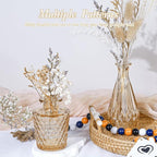 Amber Glass Bud Vases Set of 12, Gold Mini Flower Vase for Centerpieces, Small Vases in Bulk for Wedding Decorations, Vintage Vase for Table, Recepetion, Home Décor