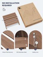 KINGYES Folding Adirondack Ottoman for Adirondack Chair, Coffee