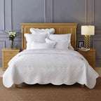 Calla Angel Sage Garden Luxury Pure Cotton Quilt, Queen, White