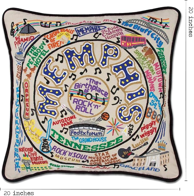 Catstudio Memphis Embroidered Decorative Throw Pillow