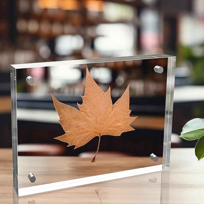 4x6 Inches Acrylic Picture Frames 3 Pack, Double Sided Magnetic Photo Frames,Free Standing on Desk or Table Clear Picture Frames