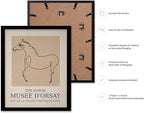 Poster Master Vintage Poster - Retro Minimalist Print - Gift for Artist, Friend - Horse, Line Drawing, Sketch, Abstract - Wall Decor for Living Room, Bedroom, 11x14 Black Framed