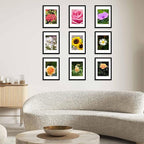 12 Packs A4 Picture Frames, Display 6x8 with Mat or 8.3x11.7 Without Mat, Gallery Wall Frame Set, 8.3 by 11.7 Frames Bulk Set of 12 Collage Wall Decor Photo Frames Set for Wall and Tabletop, Black