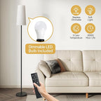 SUNMORY Floor Lamps for Living Room/Bedroom/Office, Standing Lamp with Remote Control, 3 Color Temperature, Dimmable Corner Tall Lamp, Suitable for Modern/Boho/Farmhouse and Other Home Decor Styles