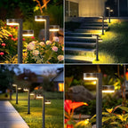 Solar Pathway Lights Outdoor Waterproof, 6 Pack with 12 Head Solar Lights Outdoor Super Bright Up to 12Hrs, Auto On/Off Garden Light for Yard Patio Path Walkway Driveway Outside Decor