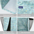 Surblue Bedside Caddy Hanging Bed Organizer Storage Bag Pocket for Bunk and Hospital Beds, College Dorm Rooms Baby Bed Rails, Camp 8 Pockets, (Large, Cartoon)