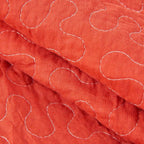 Cozyholy Boho Quilt Full Queen Size 100% Cotton Quilted Blanket Colorful Bohemian Striped Bedspread Coverlet Reversible Lightweight Stitch Vintage Bed Cover Throw Blanket for Couch Sofa Orange