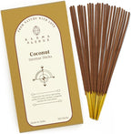 Coconut Incense Sticks, Organic Hand Dipped 100 Sticks with Natural Herbs & Aromatic Ingredients, Burn Time 45 to 60 Minutes, Incense for Positivity, Yoga, Meditation, Relaxation, Spiritual Gift