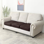 Yates Home PU Leather Couch Sofa Cushion Slipcover Water-Proof Elastic Chair RV Seat Covers Loveseat Sofa Furniture Protector Slip Cover for Settee Seater Replacement Living Room（3 Pieces, Chocolate）