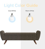 HomePop Modern Storage Bench with Wood Legs Home Décor|Bench with Storage for Living Room & Bedroom - Dark Brown Boucle