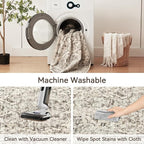 Topllen Entryway Rug - 2'x3' Boho Soft Low Pile Washable Area Rug, Non-Slip Small Rugs Indoor for Front Door Entrance Kitchen Bathroom, Vintage Carpet Stain Resistance (Black, 2x3ft)