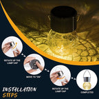 GIGALUMI 24 Pack Solar Outdoor Lights, Solar Hanging Lights for Christmas Decoration-Cracked Glass Solar Lights Outdoor Waterproof for Garden, Yard, Fence, Tree（Warm White）