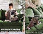 102.6" U Shaped Modular Sectional Sofa, 5 Seater Couch with Storage Ottoman Deep Seat and High Backrest with Removable Cover for Living Room, Apartment - Chenille Green