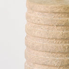 PoKat 27" Stone-Like Farmhouse Ceramic Table Lamps Set of 2 for Bedroom, Boho Nightstands Lamps for Night Stands, Distressed Beige Bedside Lamps with Natural Textured for Living Room, Sand-Colored