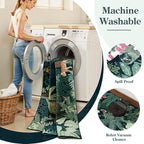 LIVEBOX Washable Jungle Dark Green Rugs 9x12 for Living Room, Stain Resistant Soft Kids Area Rugs for Bedroom, Non-Skid Modern Dining Room Rug Floor Carpet for Playroom Kids Nursery