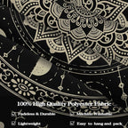 Lunerfex Mandala Moon Tapestry Boho Tapestry for Bedroom Black Tapestries Wall Hanging Living Room Wall Art and Home Decor 44x60