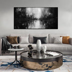 Abstract Painting Canvas Wall Art Living Room Black Wall Decor for Bedrom Home Office Decor Large Picture Frames for Wall 29 x 58 Inch