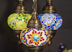 Mozaist Turkish Mosaic Lamp with Bulb – Anatolian Star 3 Globe Table Light