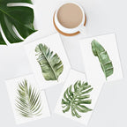 SIGNWIN Poster Bathroom Decor, Wall Art Room Decor Multicolor for Living Room, Bedroom, Office Green Pastel Banana Palm Monstera Leaf Nature Wilderness Plant Art Floral Botanical - 12"x16"x4