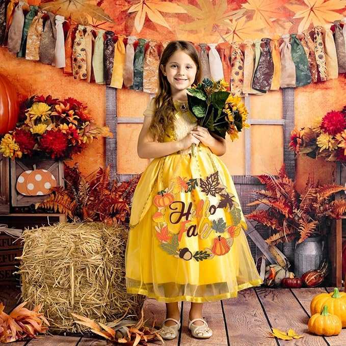 Fall Decoration Hello Fall Wreaths for Front Door, Wooden Welcome Maple Leaf Pumpkin Door Sign Ornament, Wood Farmhouse Wooden Hanging for Autumn Harvest Home Halloween Decoration