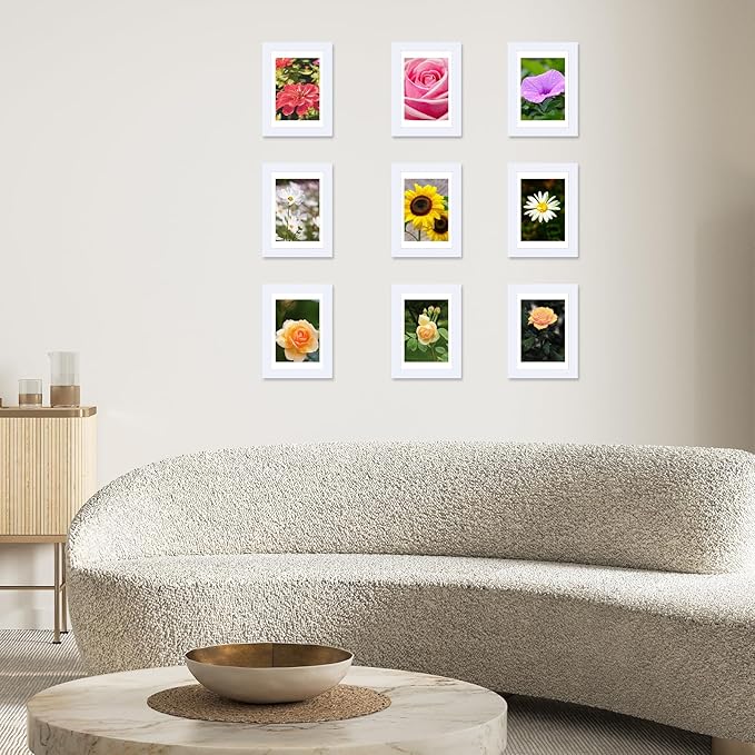 12 Packs 4x6 Picture Frames Bulk, Display 3.5x5 with Mat or 4x6 Without, White Gallery Frame Set, 4 by 6 Frames Bulk Set of 12, Collage Wall Decor Photo Frame Set for Wall and Tabletop, White