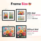 FIXSMITH 8x10 Picture Frames Collage Wall Decor, Display 2 Pcs 4x6 Photos with Mat or 1 Pack 8x10 Picture without Mat, 4x6 Photo Frames Collage for Tabletop or Wall Display, 2 Pack