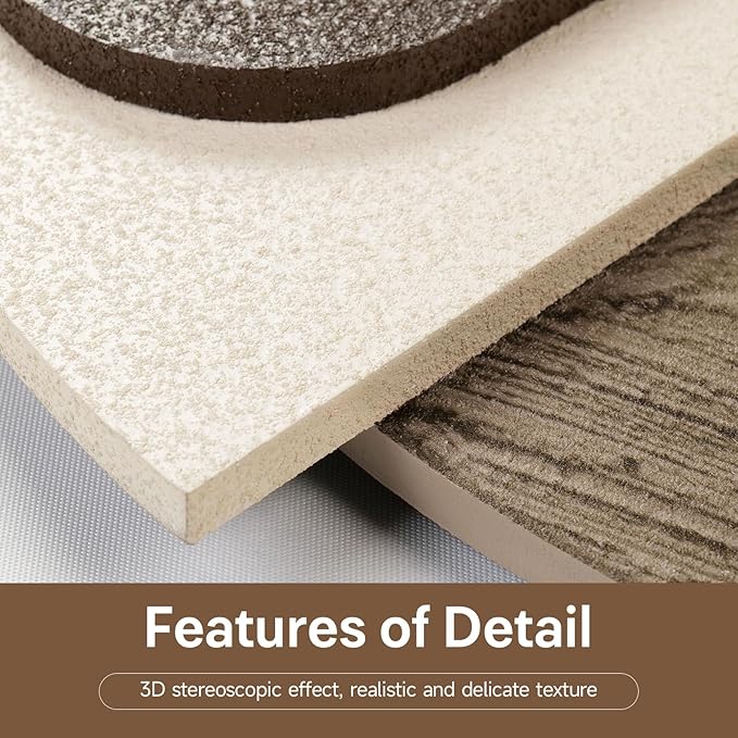 Troartos 3D Textured Neutral Abstract Wall Art with Vase, White and Brown Wall Decor with Rabbit Decoration, Minimalist Geometric Artwork for Living Room Hallway Dining Room Bedroom Office, 24x24 In