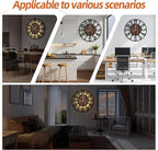 LEIKE Large Wall Clocks with Night Light Battery Operated,Silent Non Ticking,Rustic Modern Big Wood Clock for Living Room, Bedroom,Kitchen,Farmhouse,Office,Home Decor-30 Inch(Black-Arabic Number)