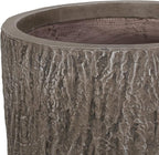 Christopher Knight Home Jorine Lightweight Concrete Planter, Cast Stone Plant Pot, Large Garden Urn, Patio Texture Finish Flower Pot for Balcony Backyard Poolside, No Assembly Needed, 27" H Brown