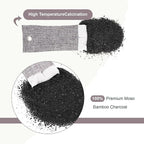 Nuanchu 24 Pcs Activated Charcoal Odor Absorber 50g/100g/200g, Air Purifying Bamboo Charcoal Bags, Natural Shoe Odor Absorber, Deodorizer Absorbers for Fresh Car Home Closet Pet Basement Smell(Grey)