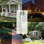 Afirst Solar Lights Outdoor Decorative Metal Sitting Frogs Hollow Out White LED Metal Waterproof Garden Stake Lights for Walkway Pathway Lawn Patio Yard Decorations