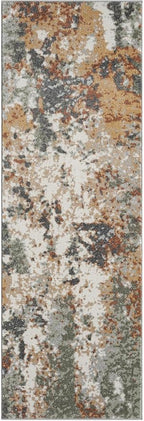 Keen Home Design Area Rugs - 2x10 Non-Shedding, Abstract Rugs for Kitchen, Living Room, Bedroom, Dining Room, Entryway - Size: 2'8" x 9'11", Multi