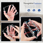 Acrylic Magnetic Picture Frames 4x4-6Pack Clear Freestanding Photo Frame.Double-Sided Scalloped Edges, 10+10mm Thick Block, for Modern Desktop Display &Perfect for Gifts (6 Pack, 4X4)