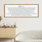 LuZhiQiang Psalm 91 Wall Decor Art 40"×15" Bible Verse Sign for Family Bedroom Christian Large Wood Framed Wall Hanging (Wood)