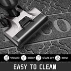 Yimobra Welcome Mat Outdoor Indoor, All-Season Waterproof Front Door Mat Outside Entrance, All-Weather Heavy Duty Non-Slip Doormat, Low Profile Porch Patio Entrance Mats, 47x32, Dark Grey