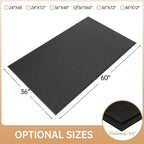 Sturdy Front Door Mat, 36" x 60" Heavy Duty Outdoor Indoor Mats to Trap Dirt and Moisture, Non-Slip Waterproof Doormat Inside Entrance, Washable Welcome Mats for Home Entryway（Black）