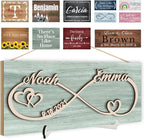 Custom Wood Sign Prsonalized Text Business 3D Home Decor, Personalized Rustic Plaque Board Hanging Wooden Name Sign for Wall Art, Customized Signs Plank Decoration Gifts for Wedding Family Farmhouse Kitchen, Rectangle