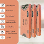 Raajsee Amber Incense Sticks 100 Gm Pack-100% Pure Organic - Natural Hand Rolled Free from Chemicals-Insence for Church,Relaxation, Meditation & Sensual Therapy