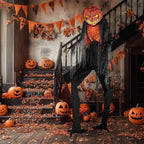 AW 7 Ft Scary Giant Large Animated Halloween Decorations Evil Monster Alien, Jack-O-Lantern Pumpkin Props, Horror Halloween Party Motion & Sound Activated Glowing Head 2025