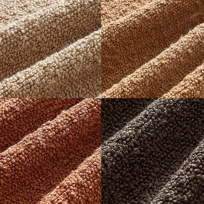 MIULEE Pack of 4 Decorative Textured Boucle Throw Pillow Covers 20x20 Inch Rustic Accent Solid Pillow Cases Soft Couch Cushion Covers for Modern Farmhouse Boho Chair Sofa Bed Livingroom Home Decor