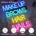 Makeup Studio Neon Sign for Wall Decor, Spa Beauty Room Neon Light,Dimmable Beauty Salon LED Light Up Sign for Bedroom, Business, Salon Decorations