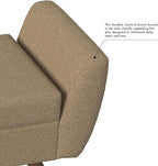 HomePop Modern Storage Bench with Wood Legs Home Décor|Bench with Storage for Living Room & Bedroom - Brown Boucle