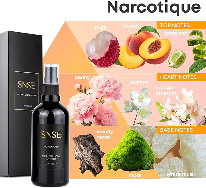 SNSE Narcotique Spray for Home and Auto | 3.38 oz | Scent Spray for Home, Textiles, Linens, Auto