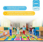 Booooom Jackson Seating Classroom Rug for Kids Room Seating Décor, 7'54''x13'12'' Vibrant Geometric Patterns Large Preschool Carpet Seating Rug for Teaching and Playroom, Non-Slip Rubber Backing