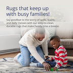 Abani Rugs Regal REG140A - 4' x 6' - Grey/Blue- Washable Area Rug