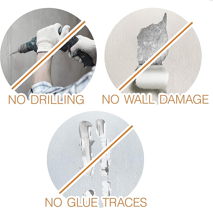 50 pack Mini Self Adhesive Clips for Pictures - Poster Hanger Paper Clip Holder for Wall, Photo Cards Hanging Display Office Board & Picture Boards, Artwork Photos Holders Card Hangers Dorm Room Decor