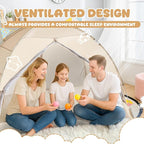 LEEDOR Bed Canopy for Kids/Adults,Mosquito Net & Privacy Tent 2-in-1 Bed Tent, Mesh & Blackout Cloth Double Design Dream Tent,Indoor Safety Bed Tent for Girls/Boys Full (No Mattress)